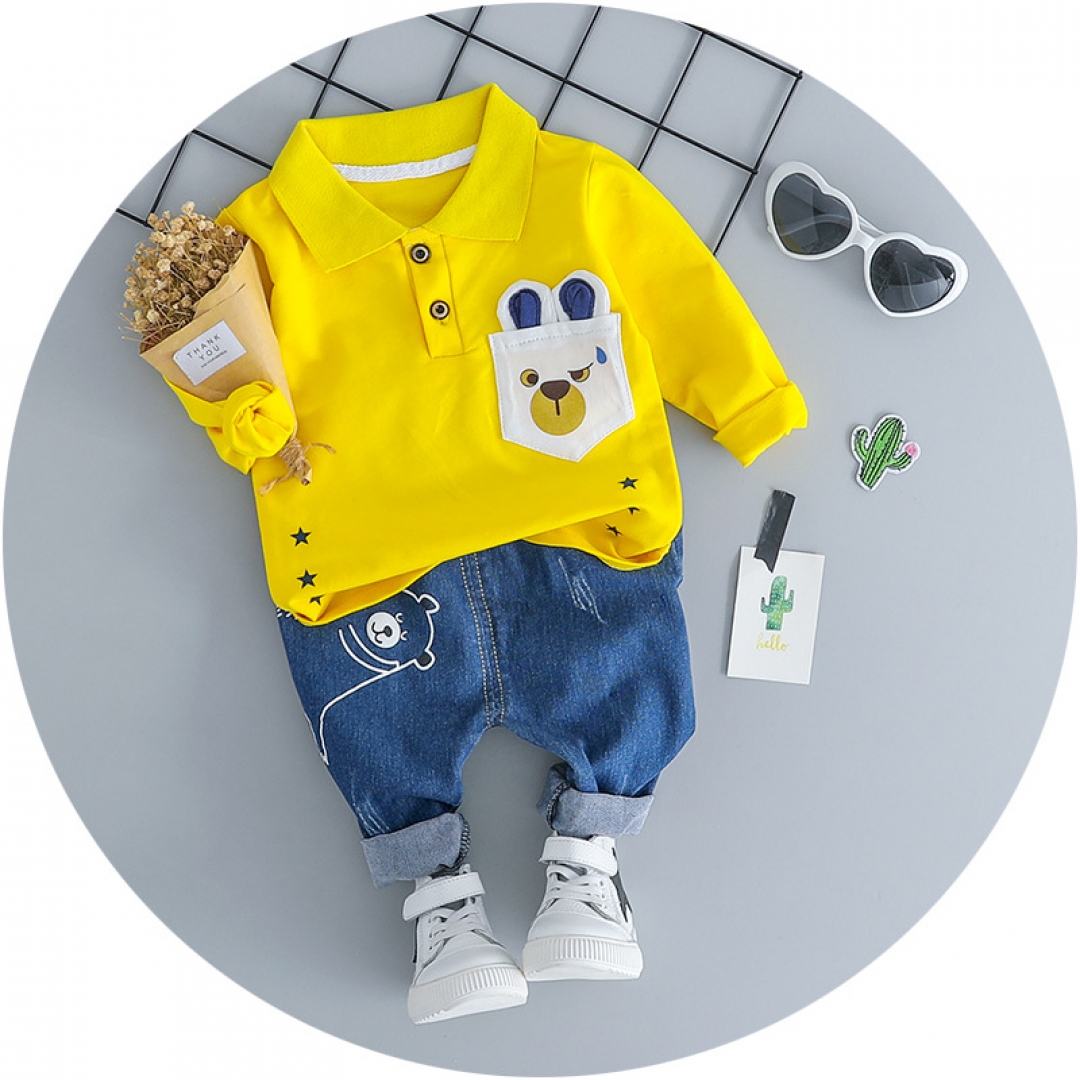 Bear Pie T Shirt Jeans Set
