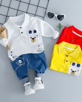 Bear Pie T Shirt Jeans Set