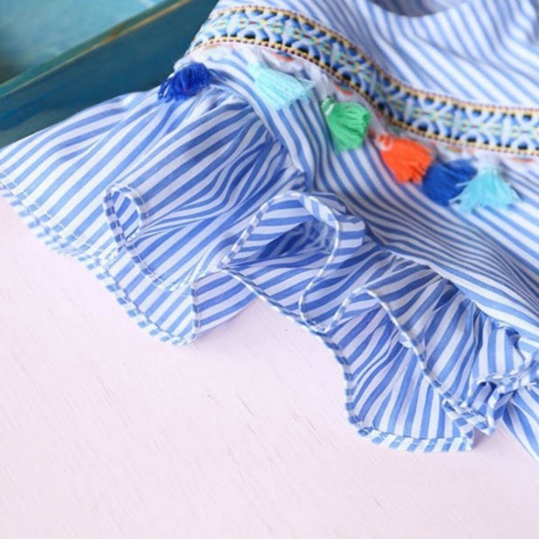 Embellished Striped Dress