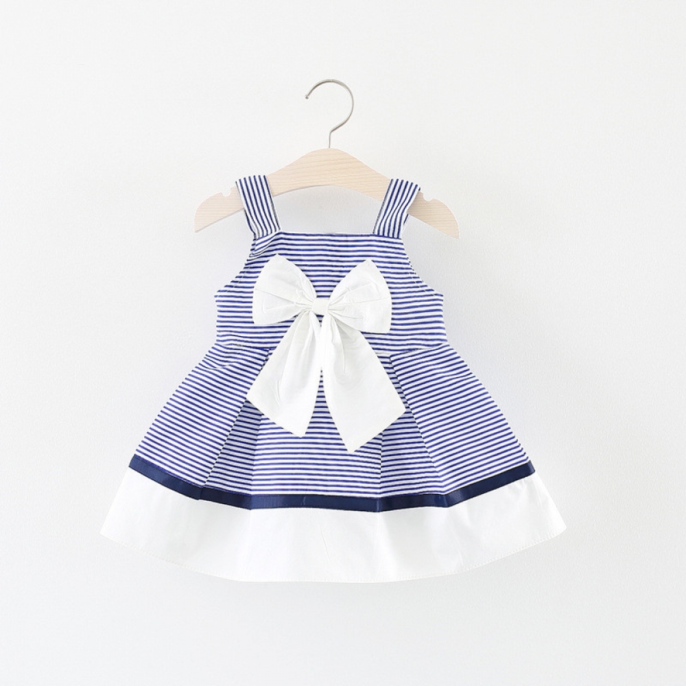 Big Bow Striped Dress