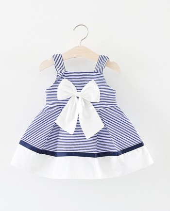 Big Bow Striped Dress
