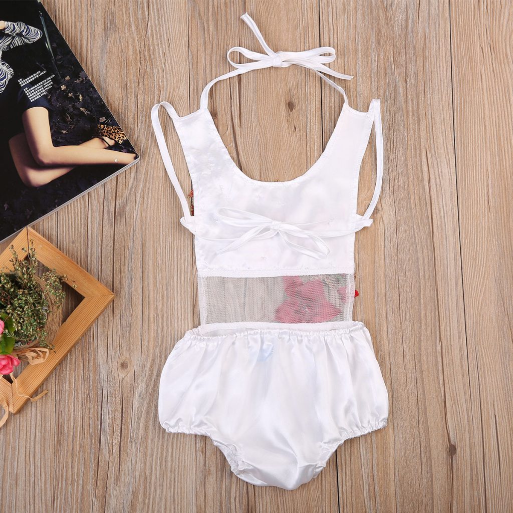 Embroidered Baby Girl Romper