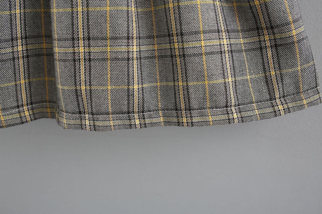Long Sleeve Chekers Dress