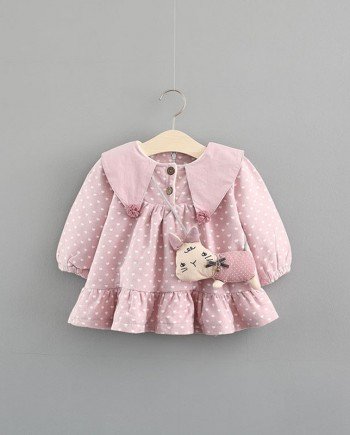 Polka Collar Dress