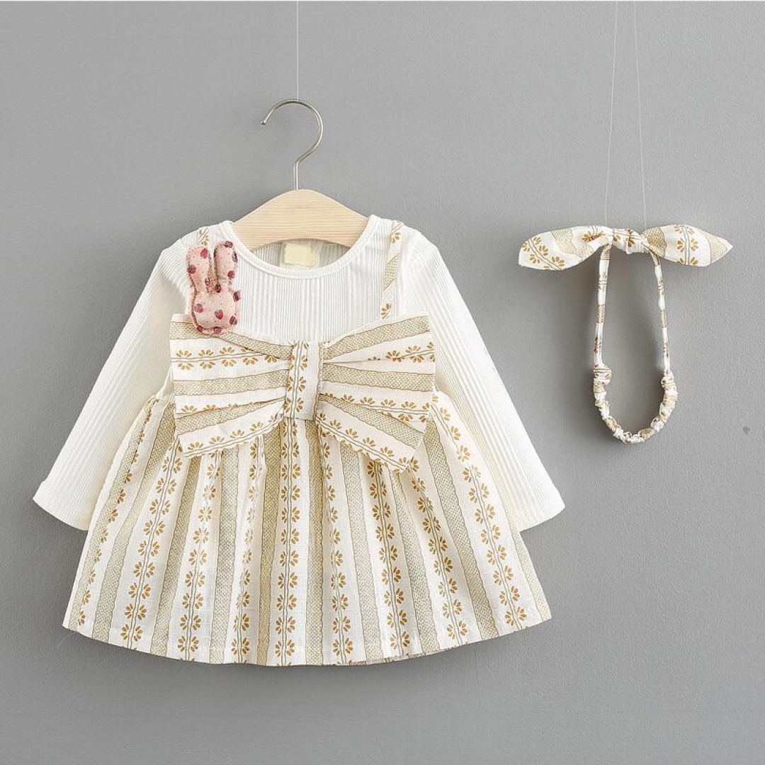 Bowknot Printed Dress