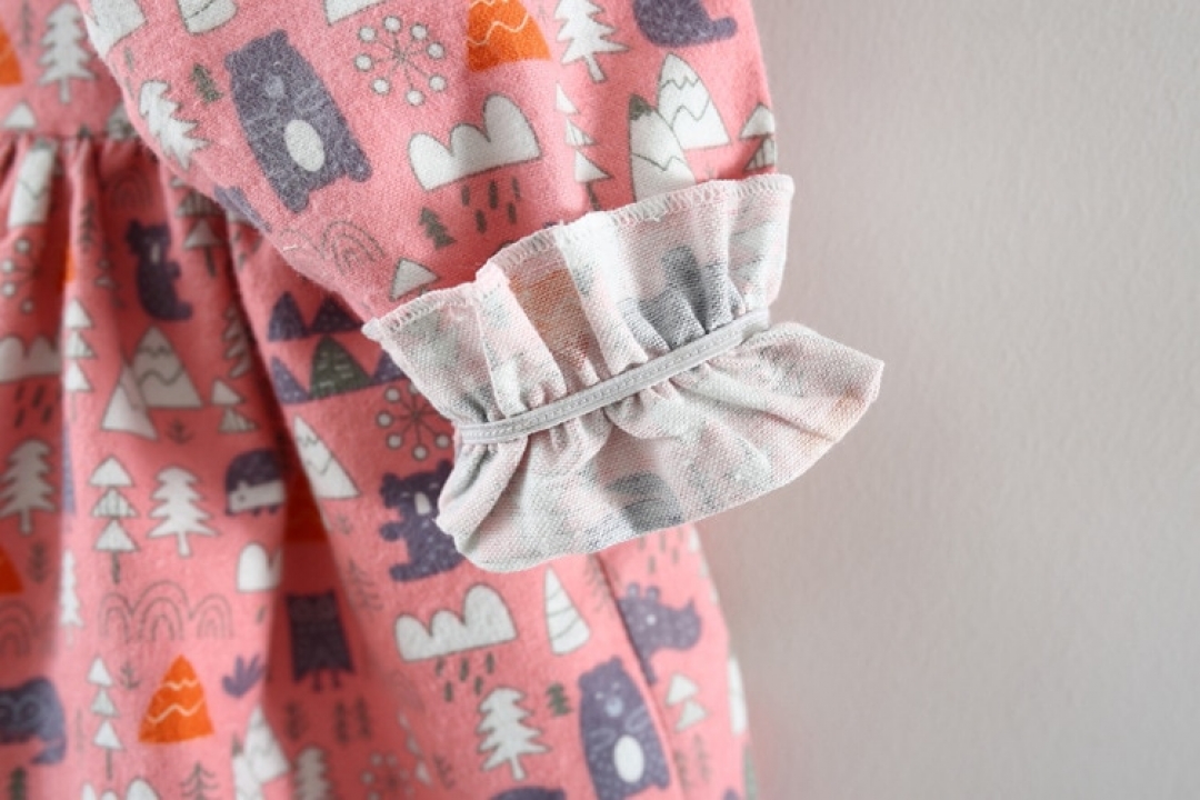 Cartoon Print  Long Sleeve Dress