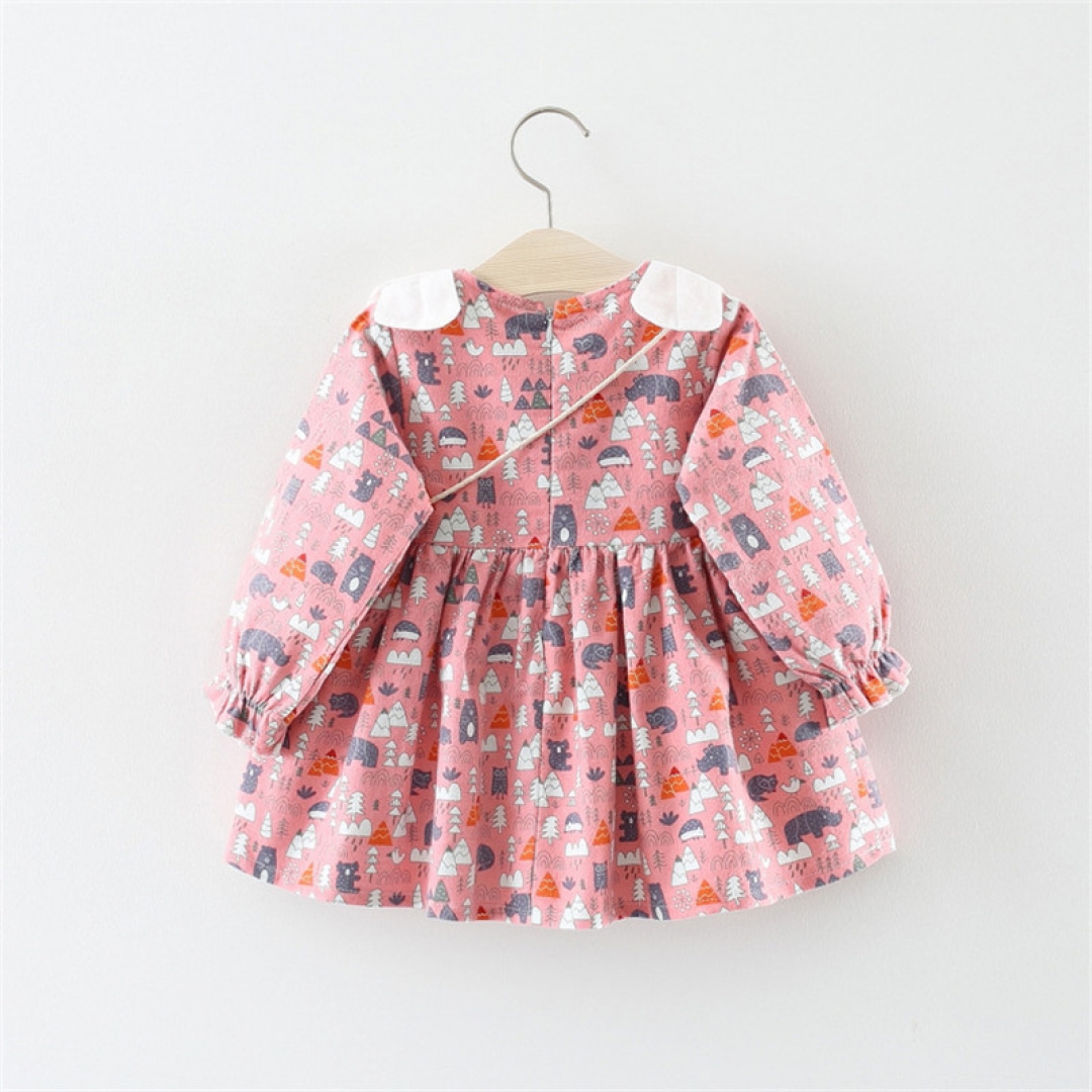 Cartoon Print  Long Sleeve Dress