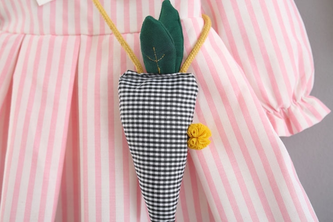 Striped Long Sleeve 3PCS Baby Dress