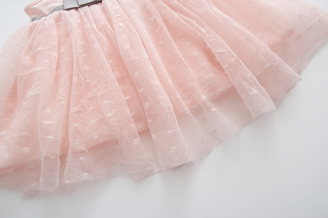 V-neck Bow Lace Baby Dress