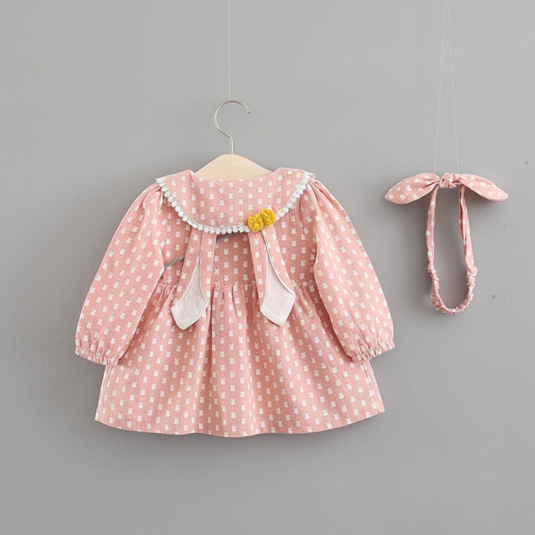 3PCS Rabbit Print Dress