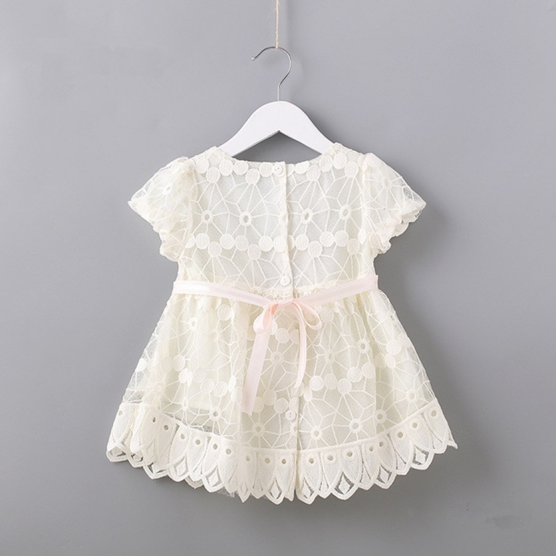 Flowers Embroidered Puff Sleeve Dress