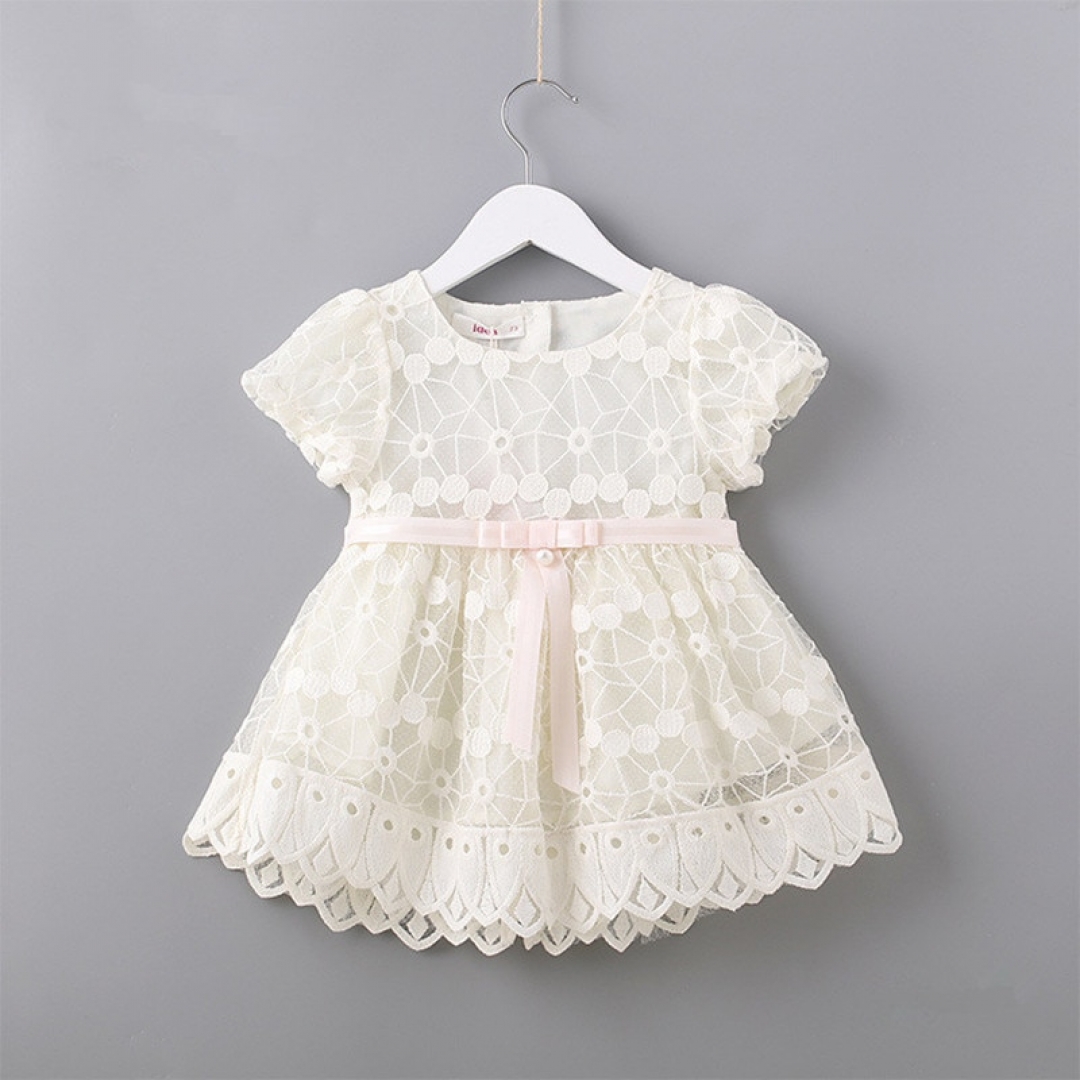 Flowers Embroidered Puff Sleeve Dress