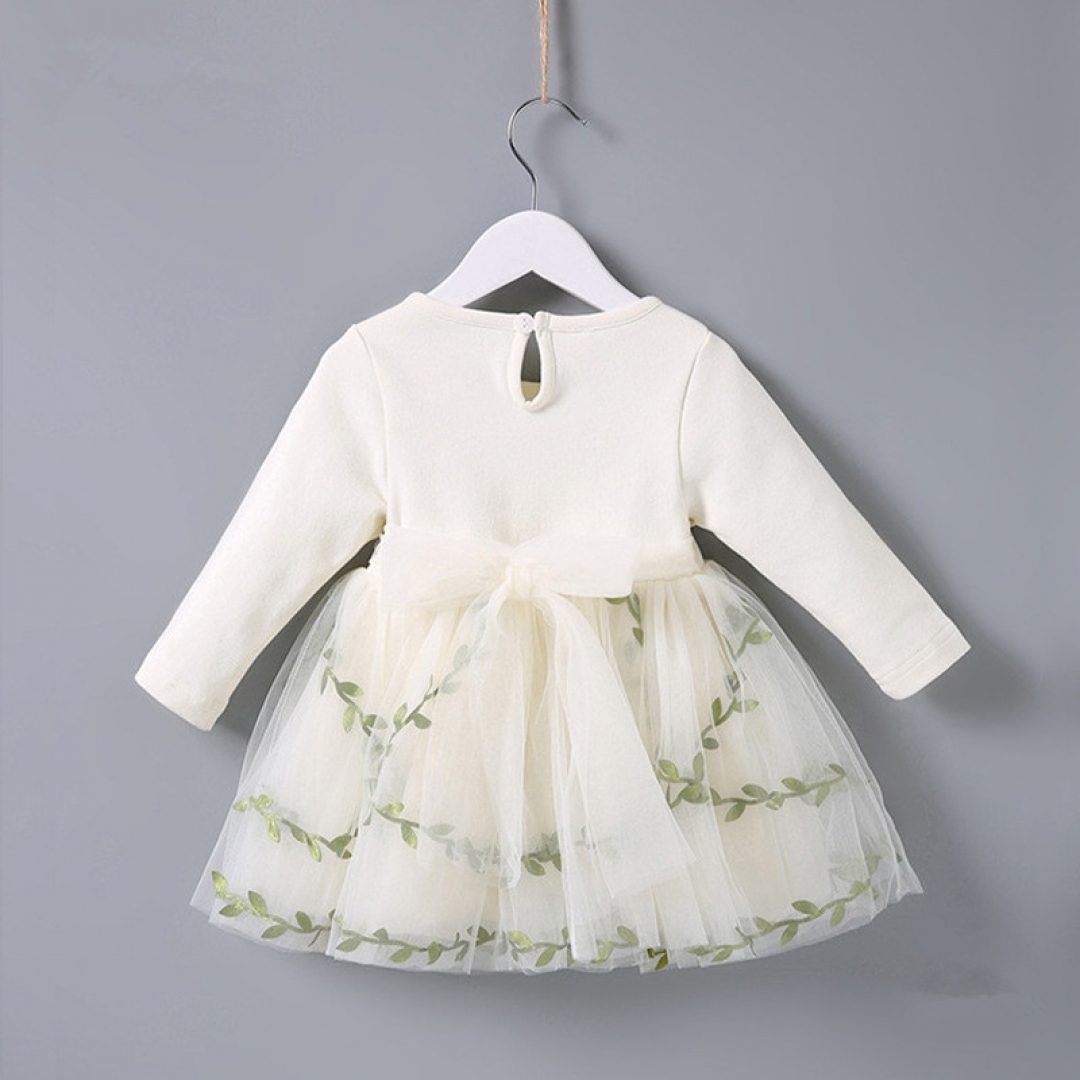 Flowers Grass Embroidered Dress