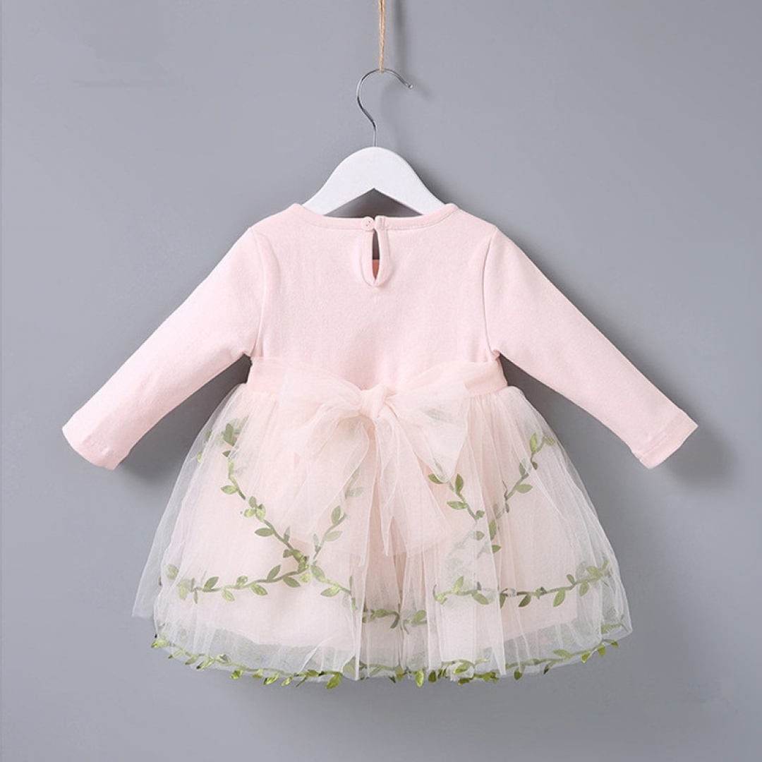 Flowers Grass Embroidered Dress
