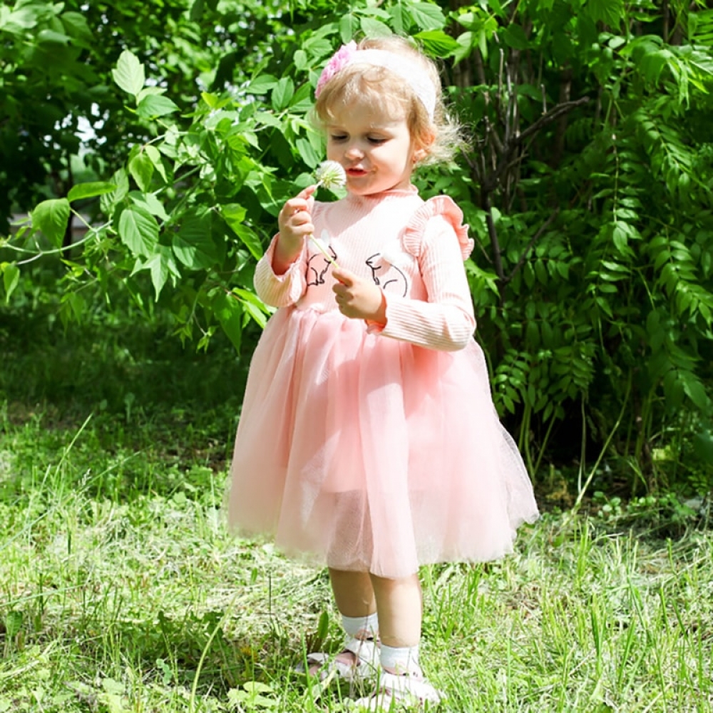 Embroidered Rabbit Dress