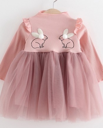 Embroidered Rabbit Dress