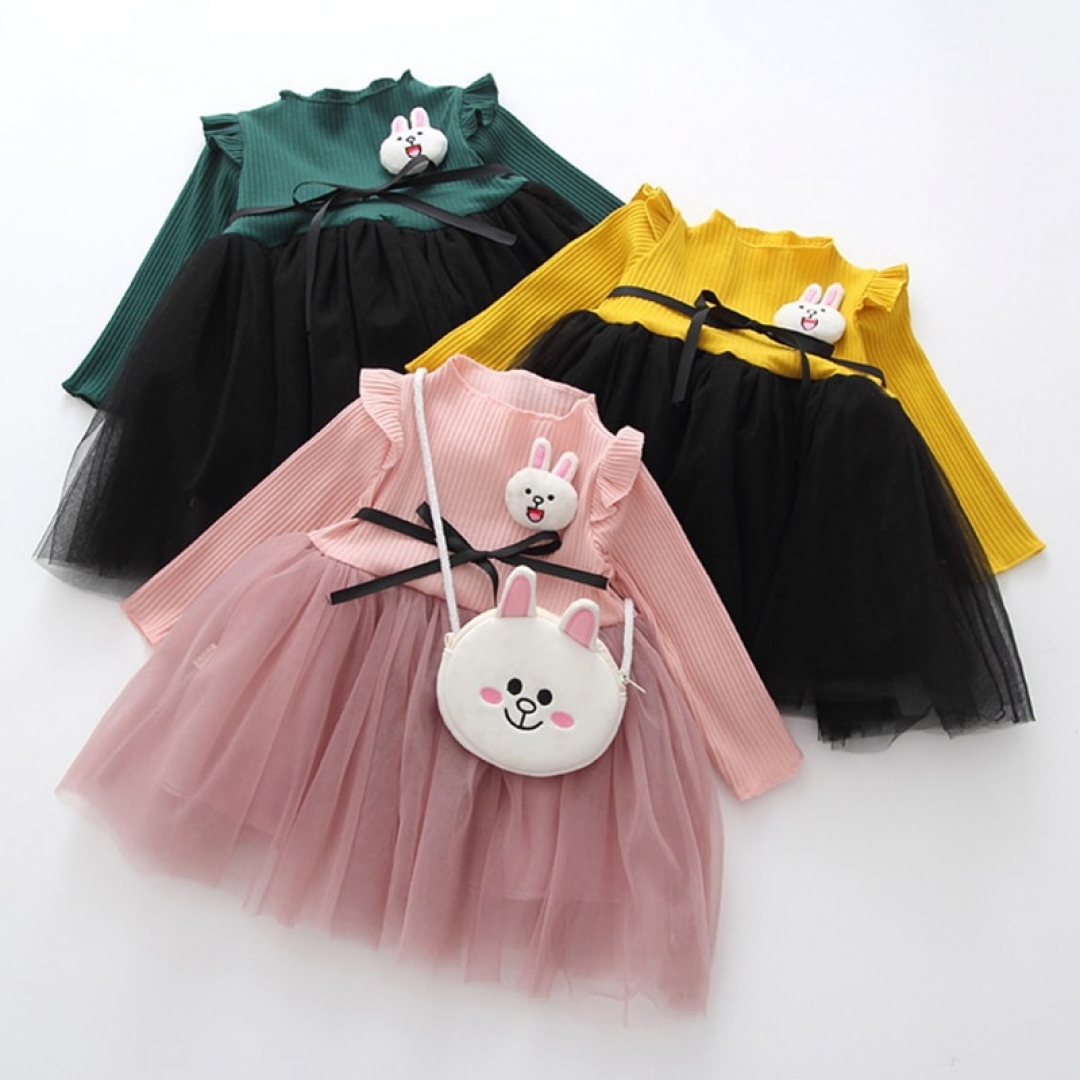 Embroidered Rabbit Dress