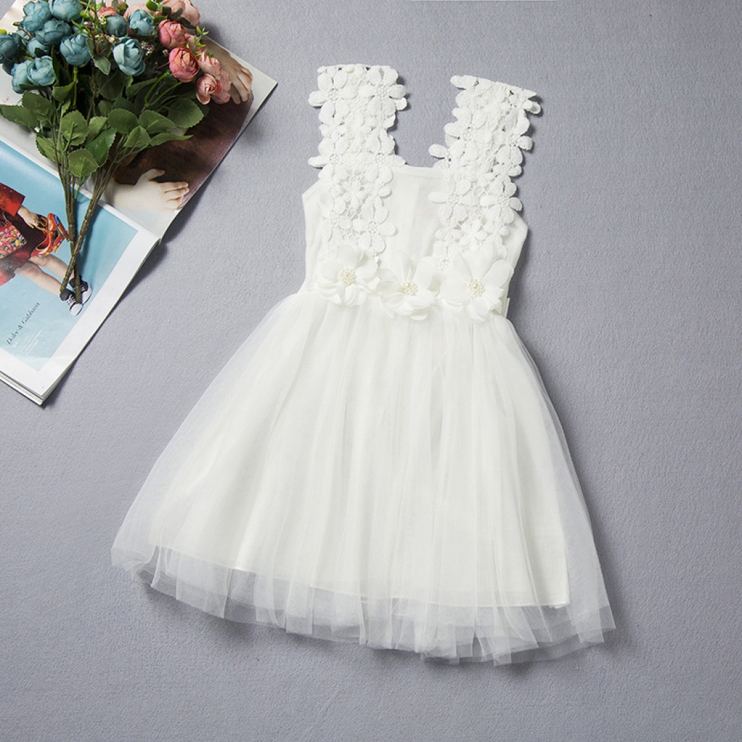 Embellished Flower Lace Dress