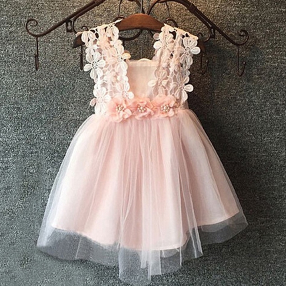 Embellished Flower Lace Dress