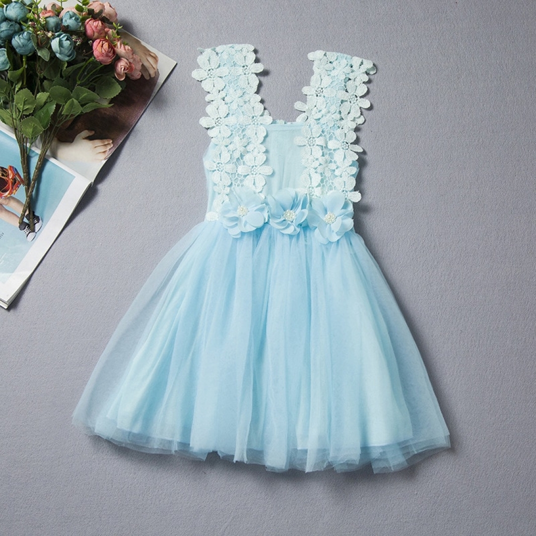 Embellished Flower Lace Dress