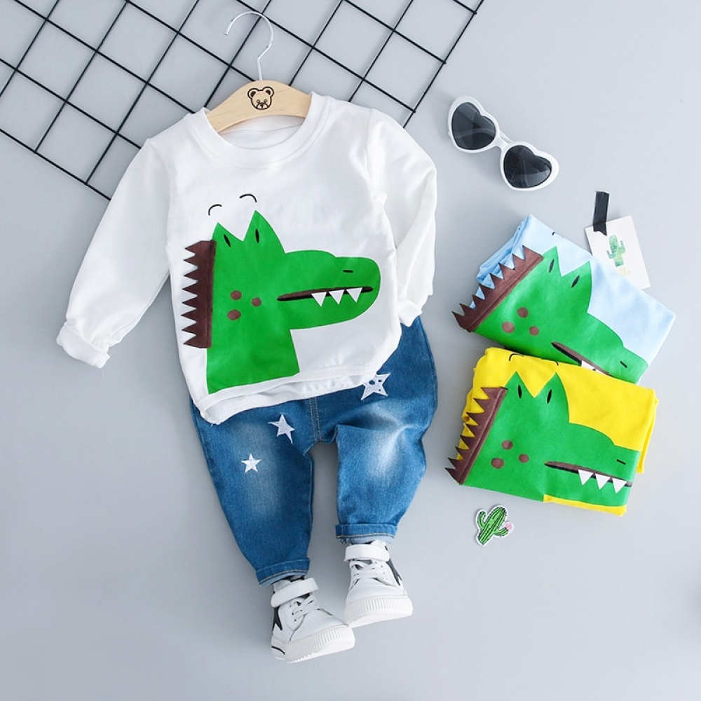 Crocodile Denim Tshirt Set