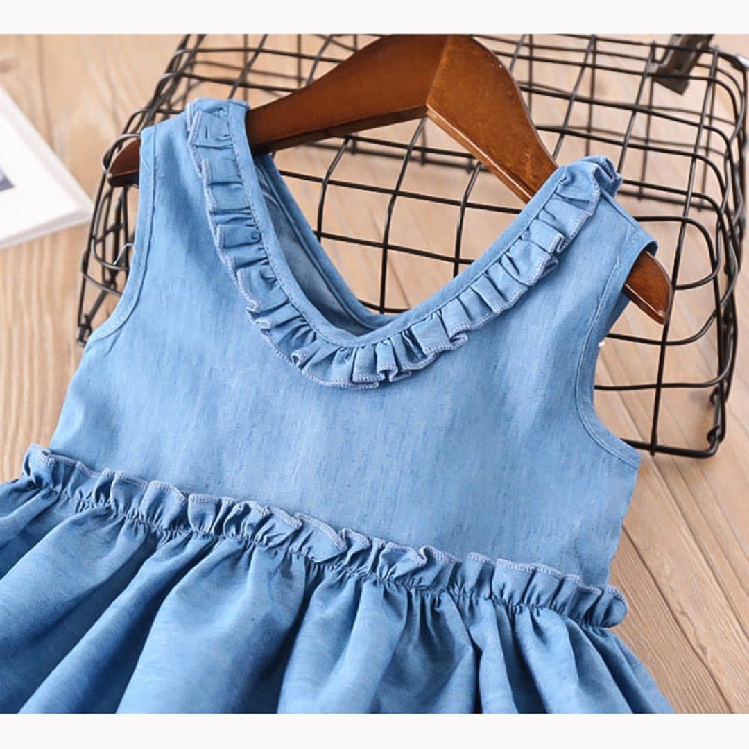 Embroidered Denim dress