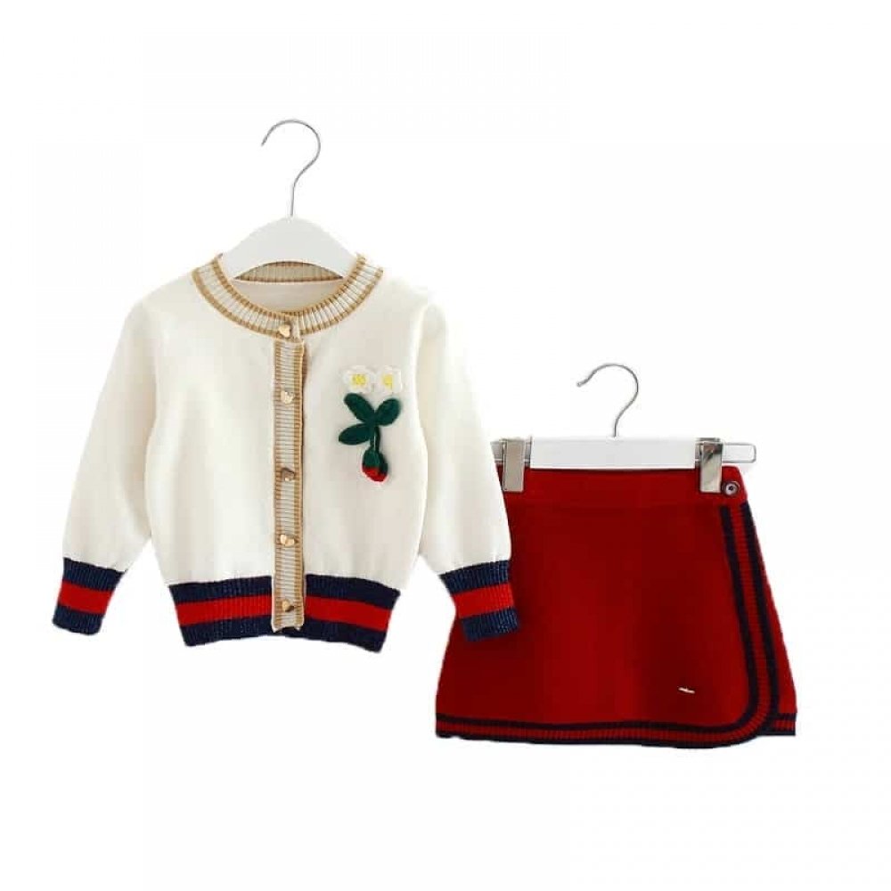 Knitted 2PCS Skirt and Top Set