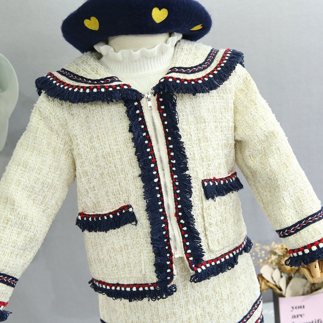 Thick Tweed Jacket and Skirt