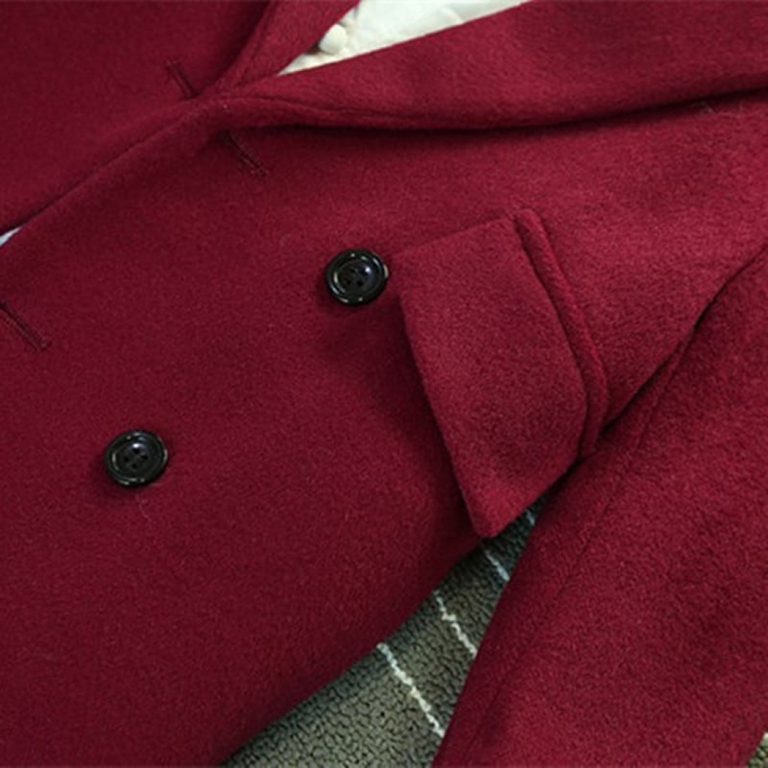Double-breasted Woolen Jacket