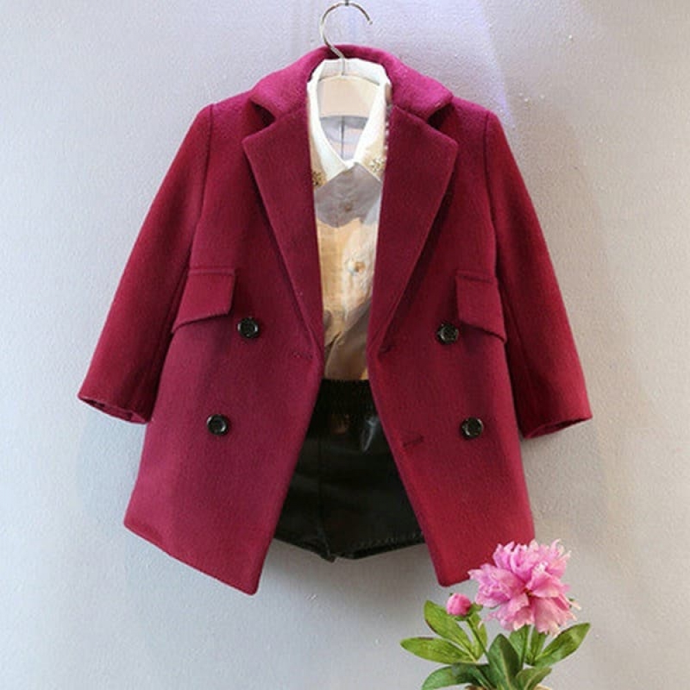 Double-breasted Woolen Jacket