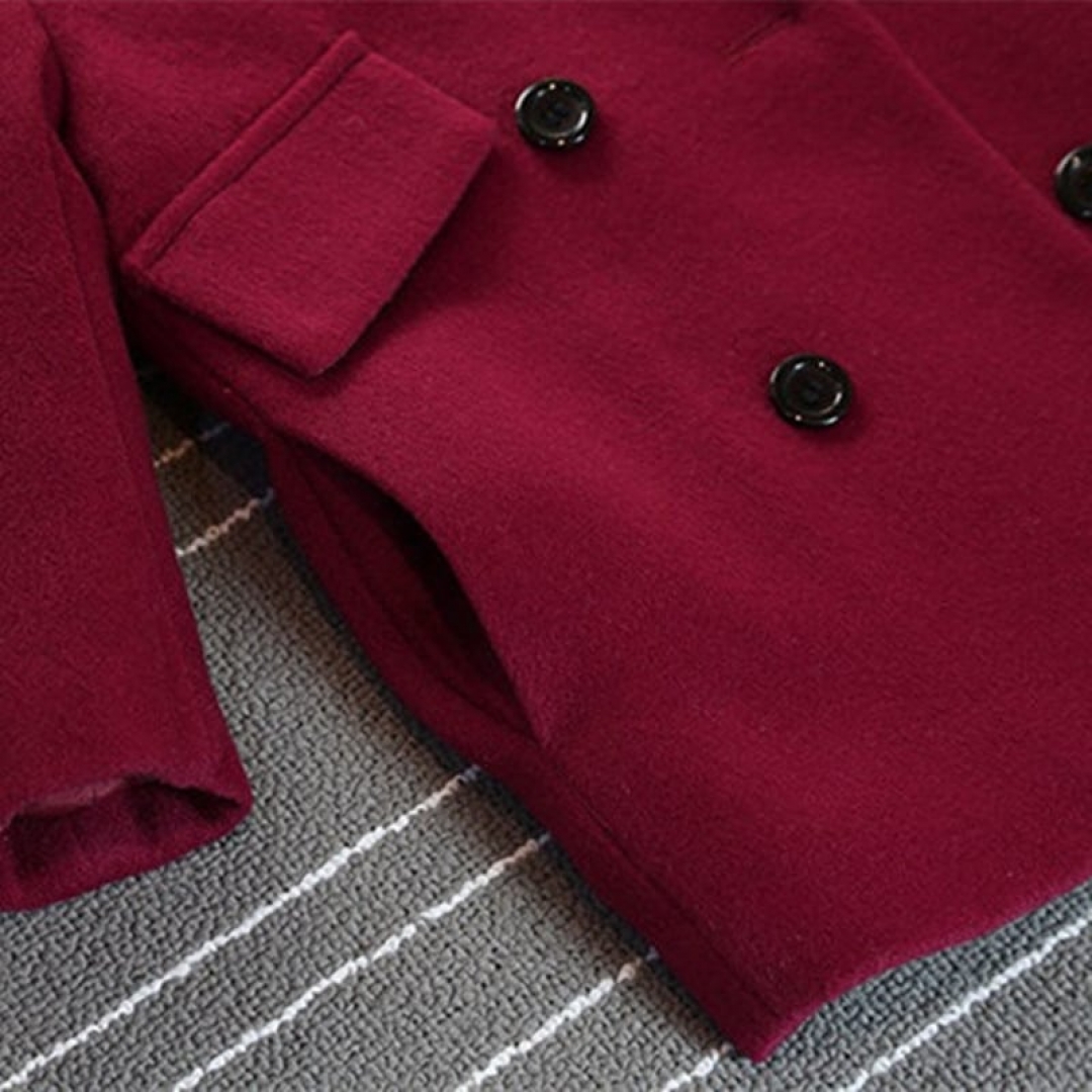 Double-breasted Woolen Jacket