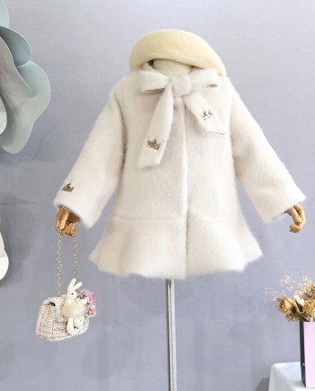 Crown Embroidered  Evening Coat