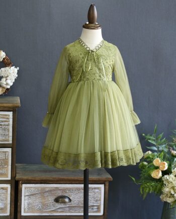 Lace Puff Gauze Dress
