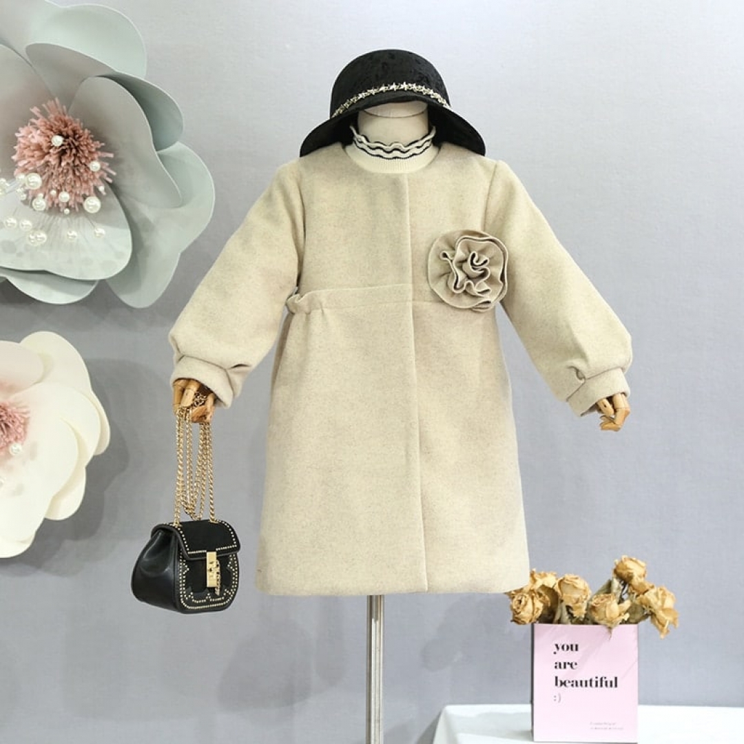 Quilted woolen coat