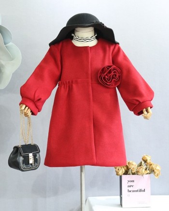Quilted woolen coat