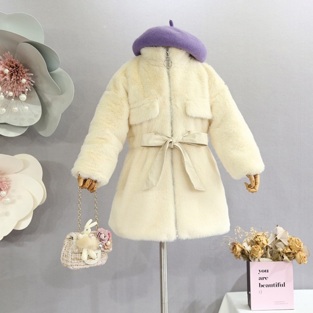 Ocean waist fur coat