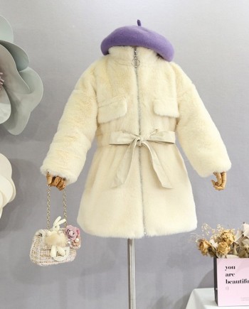 Ocean waist fur coat