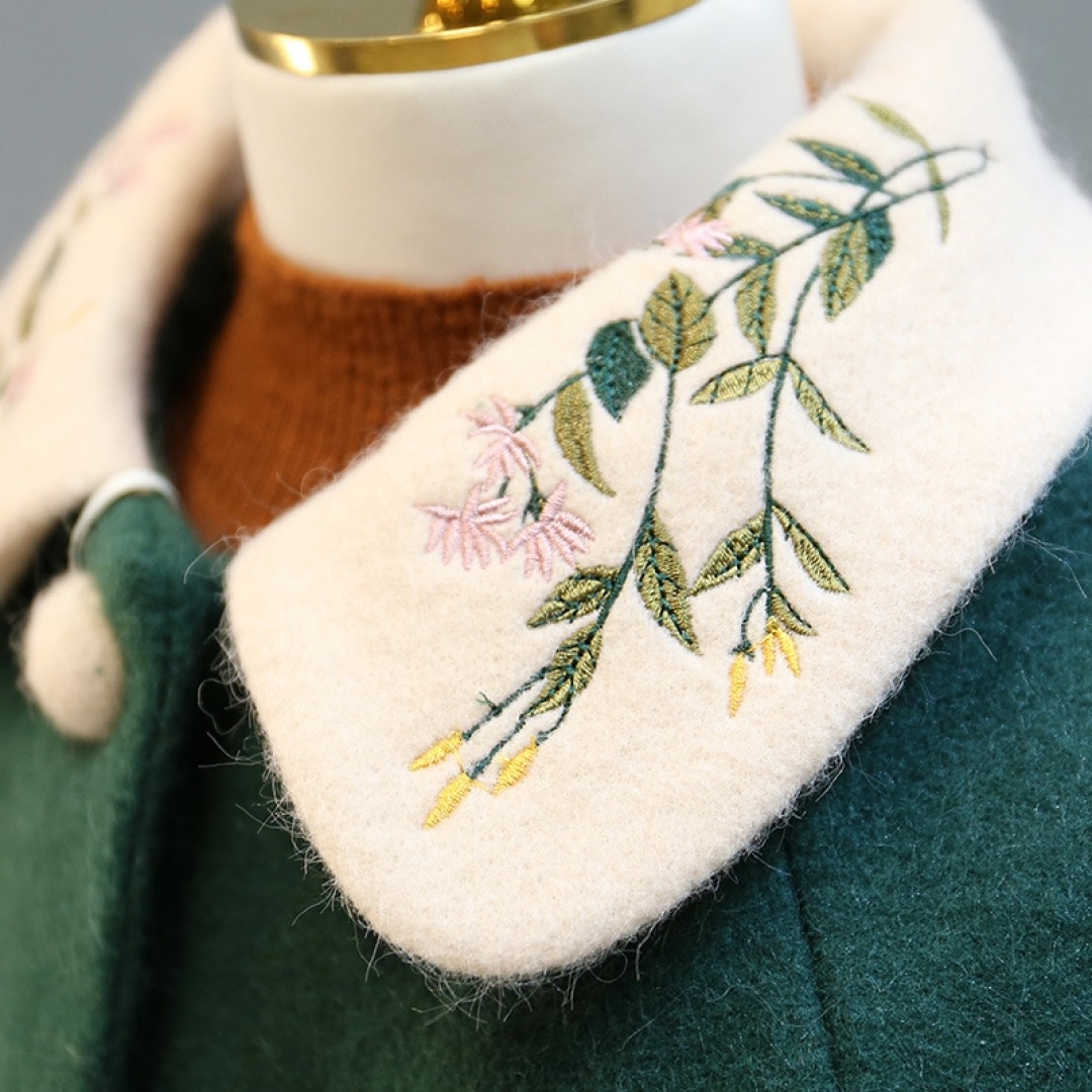 Embroidered Woolen Coat