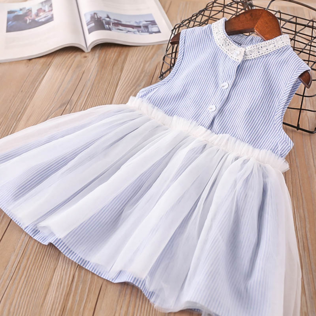 Crew Neck Stripped Dress