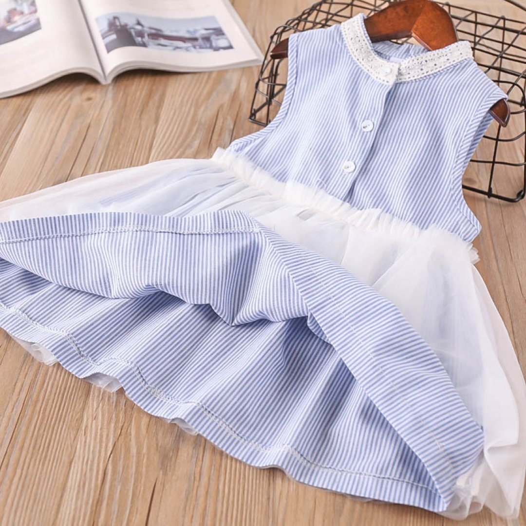 Crew Neck Stripped Dress