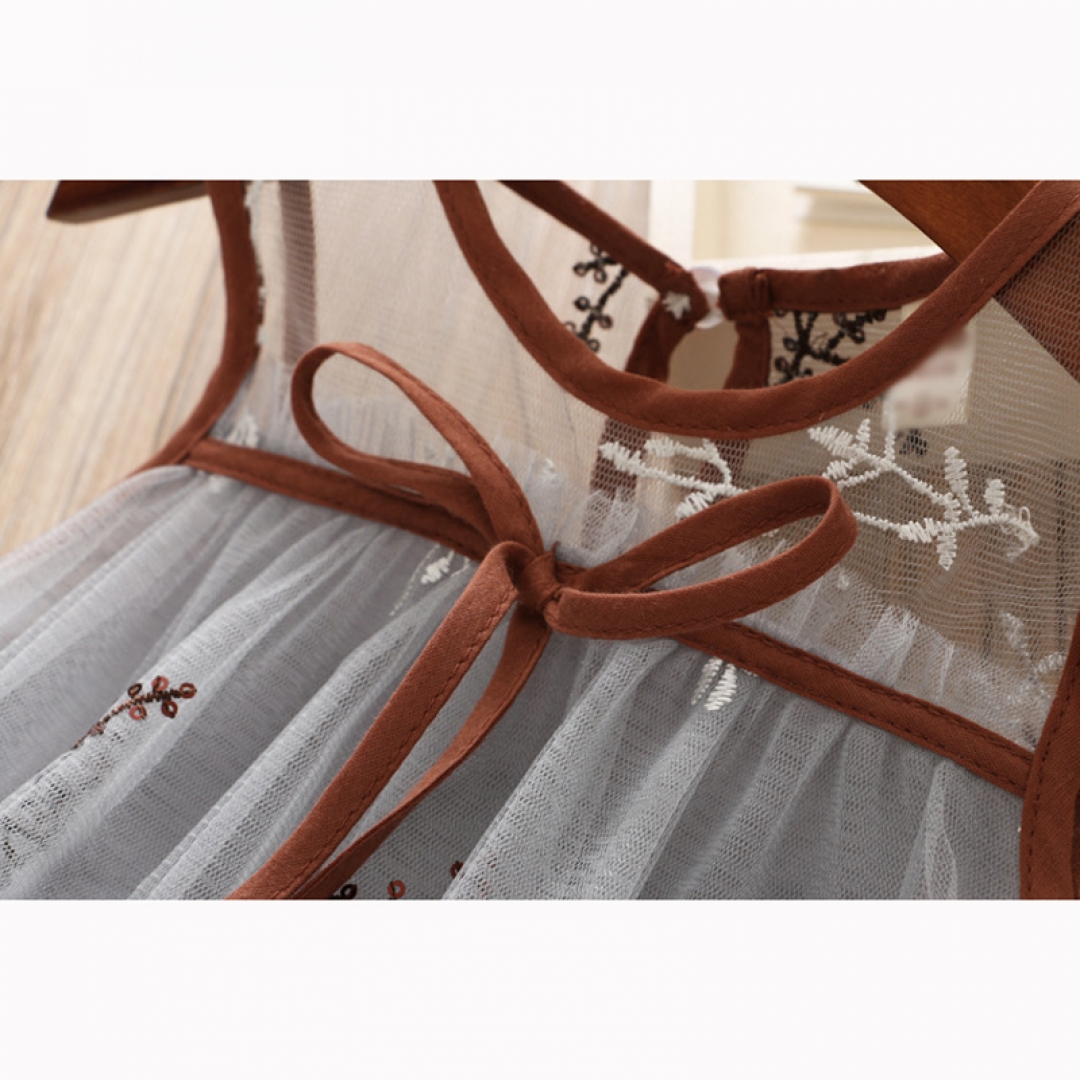 Mesh Embroidery A-line Dress