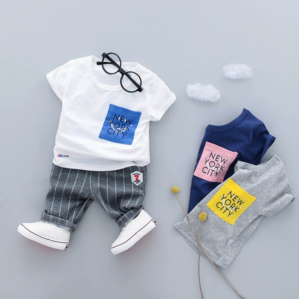 NewYork City T-shirt and Striped Pants