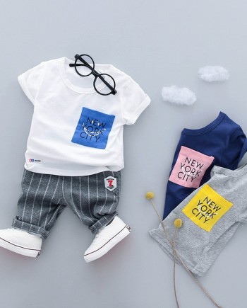 NewYork City T-shirt and Striped Pants