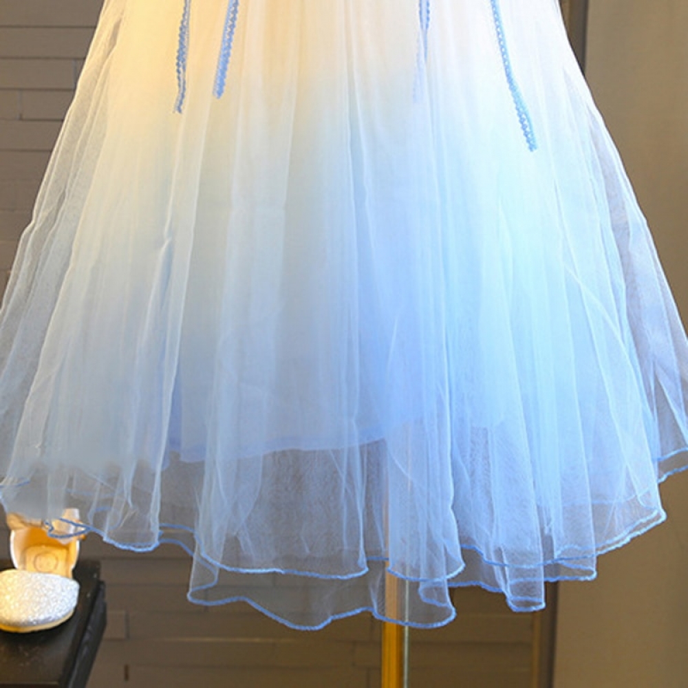 Drawstring Tulle Tutu Dress