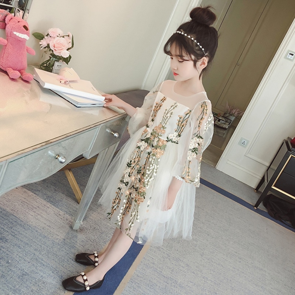 Full Sleeve Embroidered Dress