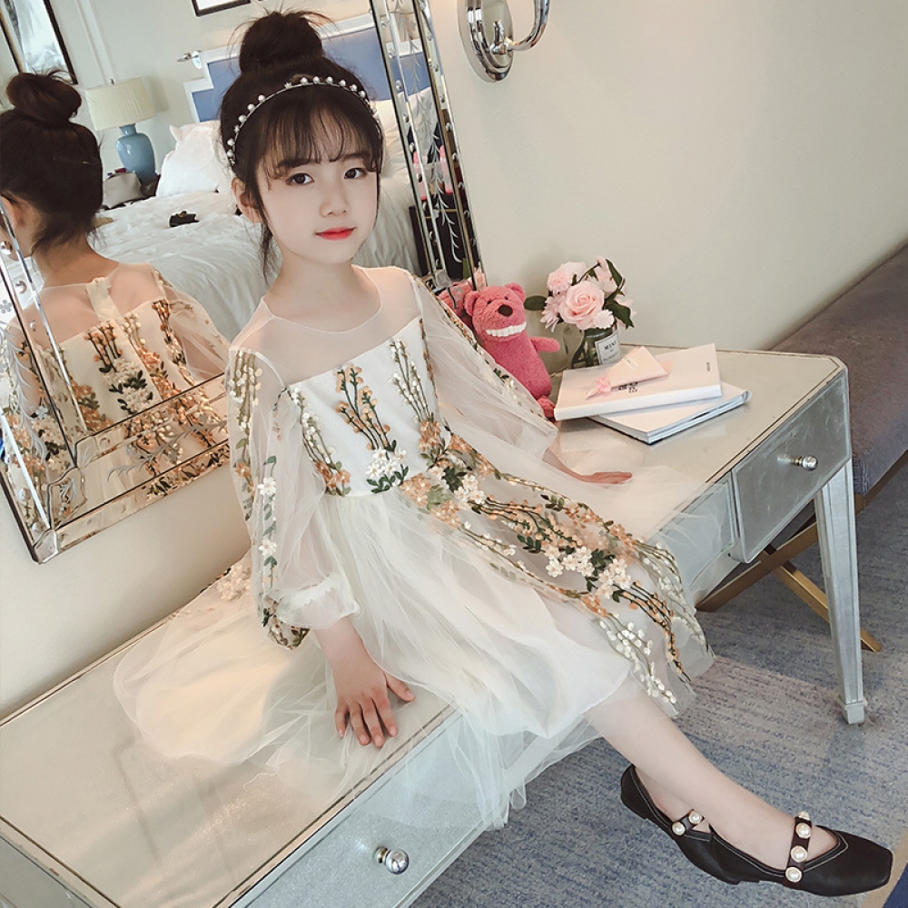 Full Sleeve Embroidered Dress