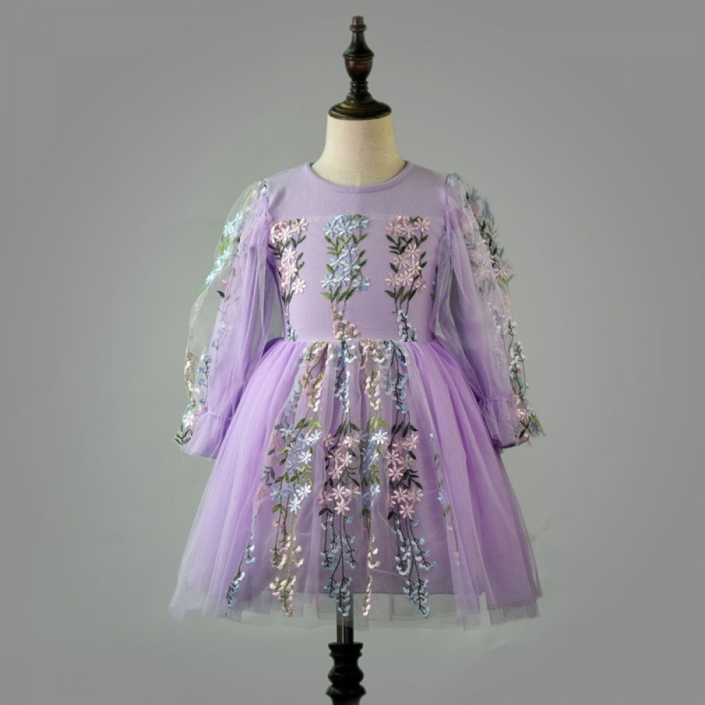 Floral Embroidery Lace Dress