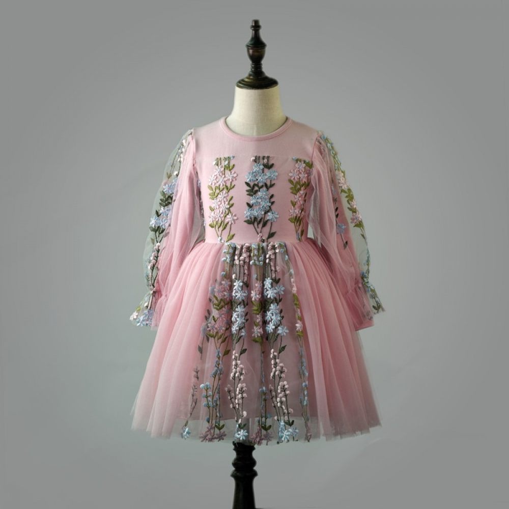 Floral Embroidery Lace Dress