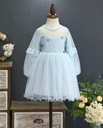 Embroidered bubble dress