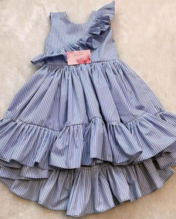 Summer Striped Ruffle Dress